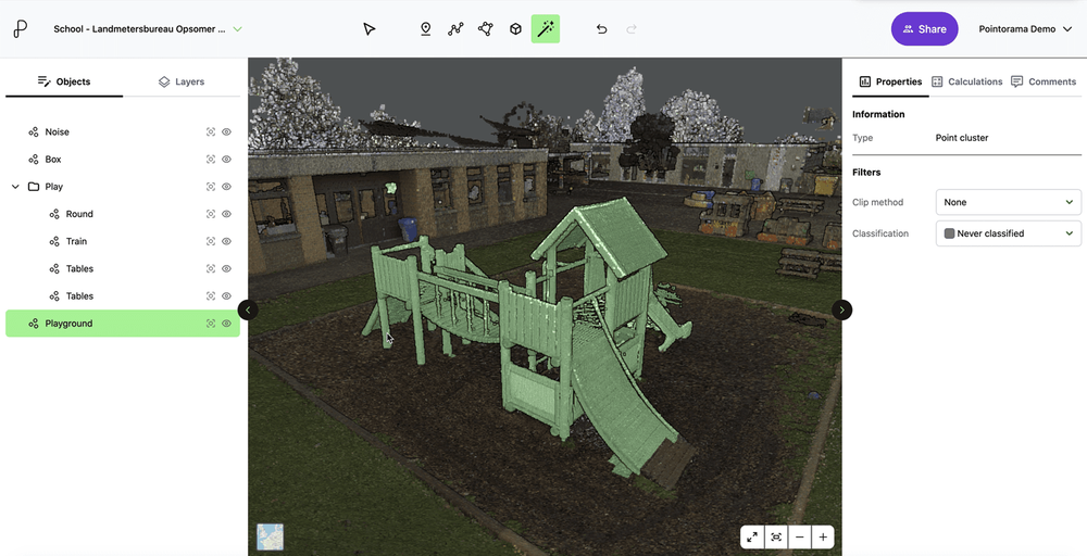 Point Clusteren - Automatic object detection - Pointorama